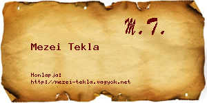 Mezei Tekla névjegykártya